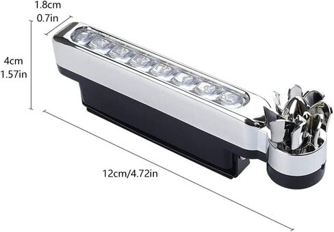 2 Pcs/Set 8 LED Wind Powered Vehicle Daytime Running Light Lamp, Car Lamp No Need External Power Supply, Waterproof Car Wind Energy Daytime Light, Auto LED Daytime Running Lights (White) in Saudi Arabia