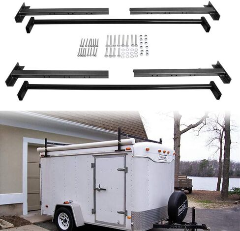 NIXFACE Adjustable Roof Ladder Racks Fit for 4"-7" Wide Enclosed Trailers Cargo Vans Trucks in Kuwait