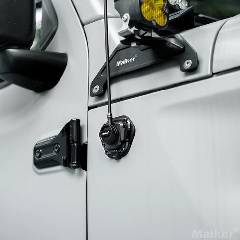 Maiker متوافق مع غطاء قاعدة هوائي الراديو 2007-2023 Jeep Wrangler JK JKU JL JLU Gladiator JT(ABS، أسود) in Kuwait
