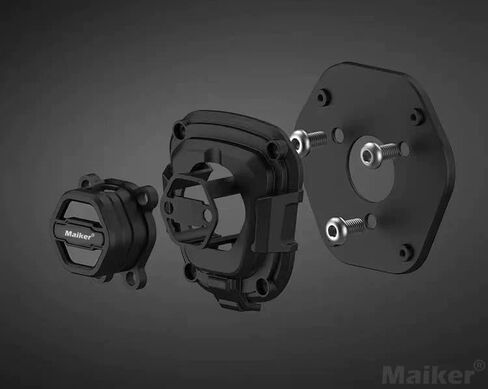 Maiker متوافق مع غطاء قاعدة هوائي الراديو 2007-2023 Jeep Wrangler JK JKU JL JLU Gladiator JT(ABS، أسود) in Kuwait