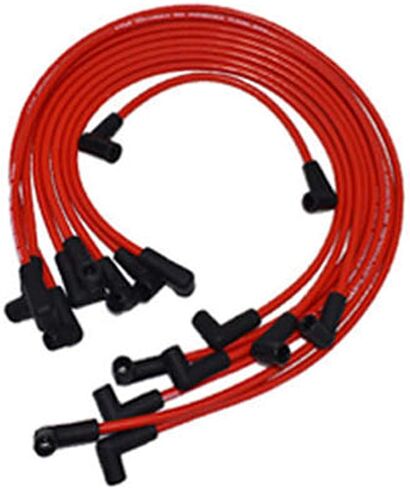 A-Team Performance - Silicone Spark Plug Wires Set Automotive Wire Accessories - Compatible with Chevy Chevrolet GMC V6 V8 4.3L 5.0L 5.7L TBI EFI - 8.0mm Red in Saudi Arabia