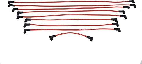 A-Team Performance - Silicone Spark Plug Wires Set Automotive Wire Accessories - Compatible with Chevy Chevrolet GMC V6 V8 4.3L 5.0L 5.7L TBI EFI - 8.0mm Red in Saudi Arabia