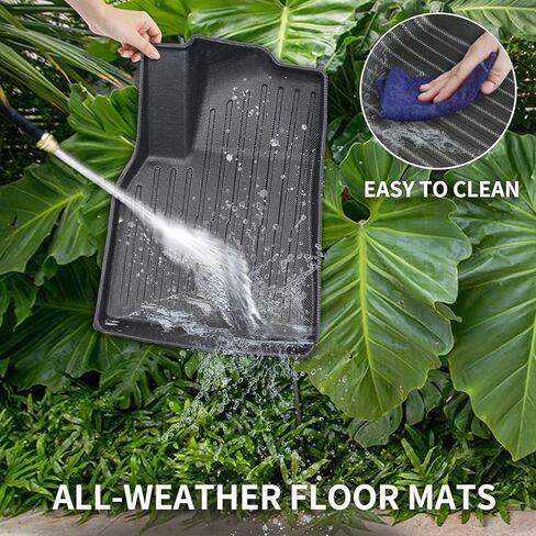 مجموعة كاملة من سجادات أرضية Uxcer 9 قطع من طراز Tesla Model Y، سجادات أرضية TPE مناسبة لجميع الأحوال الجوية لملحقات Tesla Model Y 5 مقاعد 2020-2023، غطاء حماية للمقعد الخلفي مناسب حسب الطلب وبطانة البضائع وسجاد صندوق السيارة in Kuwait