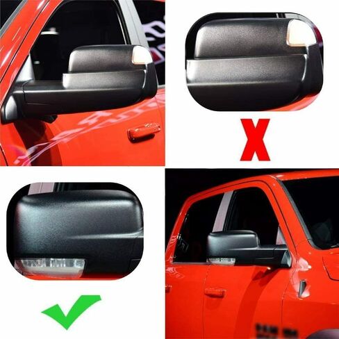 KENRTIR Clear Lens Sequential Dynamic Amber LED Side Mirror Turn Signal White DRL Tow Light Assembly Blinker Puddle Lamp for 2009-2018 Dodge Ram 1500, 2010-2018 Ram 2500 3500 in Saudi Arabia
