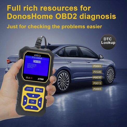 أجهزة DonosHome المحمولة، الماسح الضوئي OBD2، قارئ رمز خطأ المحرك، مؤشر مستوى البطارية، إطار تجميد الفولتميتر، بحث DTC، مستشعر O2، نظام الاستعداد Crangking، سيارة اختبار منذ عام 1996 in Kuwait