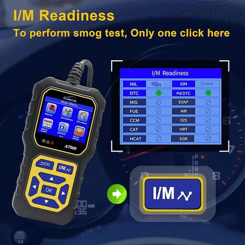 أجهزة DonosHome المحمولة، الماسح الضوئي OBD2، قارئ رمز خطأ المحرك، مؤشر مستوى البطارية، إطار تجميد الفولتميتر، بحث DTC، مستشعر O2، نظام الاستعداد Crangking، سيارة اختبار منذ عام 1996 in Kuwait