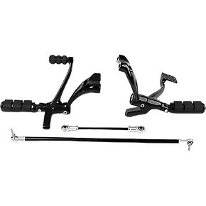 VPZMT Harley Forward Controls مجموعة كاملة من الرافعات والروابط المتوافقة مع Harley Davidson Sportster XL1200 Forty-Eight Roadster Nightster 883Iron 2004-2013 (أسود) in Kuwait