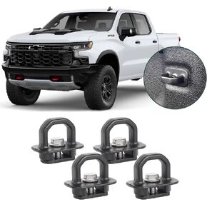 مرساة حائط جانبية من الألومنيوم من Phamyor تناسب 2007-2023 Chevy Silverado/GMC Sierra، 2015-2023 Chevy Colorado/GMC Canyon، خطافات شحن لسرير الشاحنة، DZ97903، أسود، 9 قطع in Kuwait