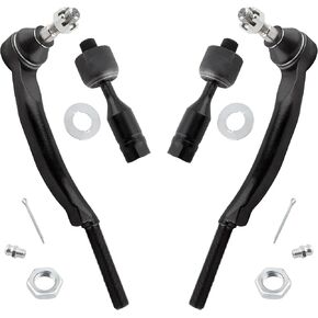 WEDOAUTO 4Pcs Front Outer + Inner Tie Rods End Links Fit For Buick Rainier, For Chevrolet SSR/Trailblazer/EXT, For GMC Envoy/XL/XUV, For Isuzu Ascender, For Saab 9-7X Replace# ES3675 ES3676 EV80965 in Saudi Arabia