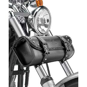 حقيبة كيميموتو لقيادة الدراجات النارية، حقيبة أداة شوكة للدراجات النارية مصنوعة من جلد البولي يوريثان أسود عالمية لشوكات أمامية للدراجات النارية المقود حقيبة التخزين الصغيرة in Kuwait