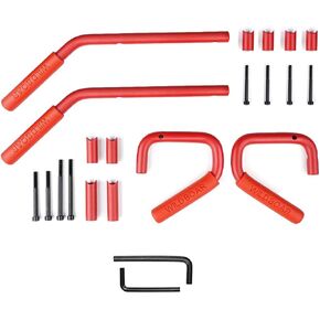 مجموعة مقابض امساك امامية وخلفية من الالومنيوم من جيه في 7 توسن، متوافقة مع جيب رانجلر جيه كيه جيه كيه يو 2007-2018 سبورتس صحارى فريدوم روبيكون اكس انليميتد 4 ابواب، احمر in Kuwait