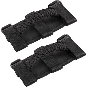 Savadicar 2 x Roll Bar Grab Handles, Circular Weave Grip Handle Compatible with 1955-2023 Jeep Wrangler CJ YJ TJ JK JKU JL JLU & Gladiator JT, Interior Accessories, Armygreen, 2PCs in Saudi Arabia
