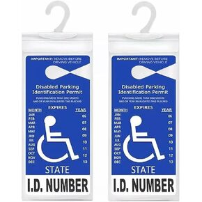 حامل بطاقات Xtreme 2 المعاقين - شفاف للغاية لتصريح وقوف السيارات الخاصة مع حامل حامل حامل كبير in Kuwait