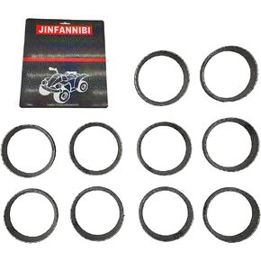 JINFANNIBI 10 PCS Tapered Exhaust Port Gaskets Compatible for Harley-Davidson Big Twin Softail Touring 1984-present Dyna in Kuwait