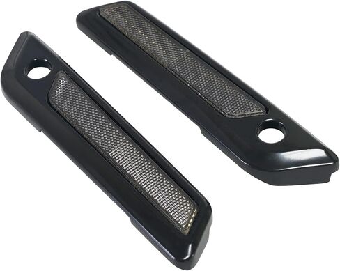 Saddlebag Reflector Inserts for Harley Saddle Bag Latch Cover for Touring Street Electra Road Glide 2014-2024 (Black Reflectors) in Kuwait