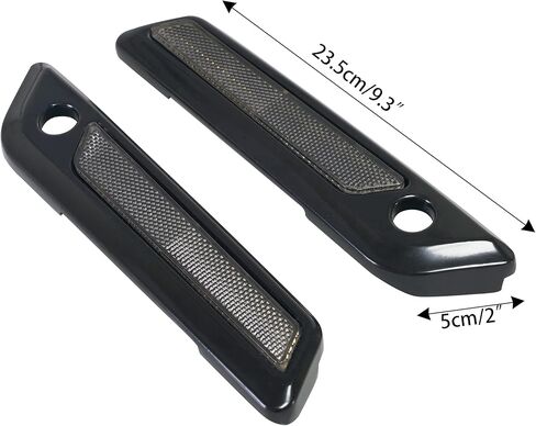 Saddlebag Reflector Inserts for Harley Saddle Bag Latch Cover for Touring Street Electra Road Glide 2014-2024 (Black Reflectors) in Kuwait