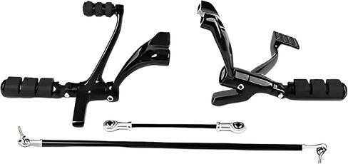 VPZMT Harley Forward Controls مجموعة كاملة من الرافعات والروابط المتوافقة مع Harley Davidson Sportster XL1200 Forty-Eight Roadster Nightster 883Iron 2004-2013 (أسود) in Kuwait