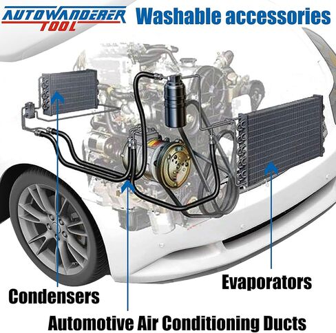 مجموعة أدوات تدفق التيار المتردد من AutoWanderer أداة تدفق الهواء مجموعة أدوات تنظيف الهواء / مكيف الهواء R134a R12 R22 R410a R404a in Kuwait