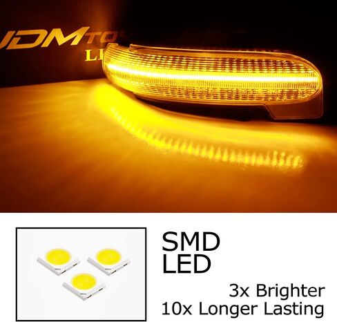 اي جيه دي ام توي مجموعة مصابيح اشارة انعطاف LED كاملة بعدسة بيضاء/شفافة متوافقة مع مرسيدس بنز 2001-2007 W203 الفئة سي سيدان او C230 كومبريسور سبورت كوبيه in Saudi Arabia