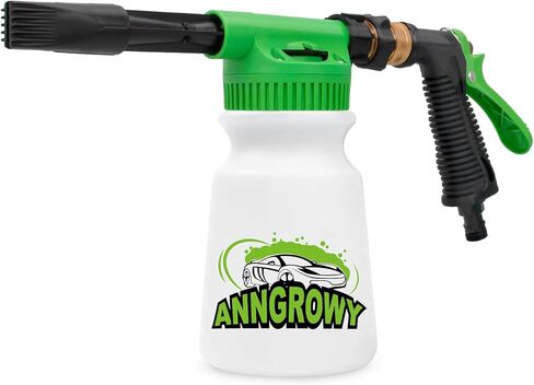 anngrowy غسيل السيارات رغوة بندقية الصابون غسيل السيارات رغوة مدفع لخرطوم الحديقة رغوة البخاخ غسيل السيارات الصابون رغوة بندقية لخرطوم الحديقة رغوة مدفع الناسف خرطوم رغوة مدفع بندقية موصل سريع لأي خرطوم حديقة in Kuwait