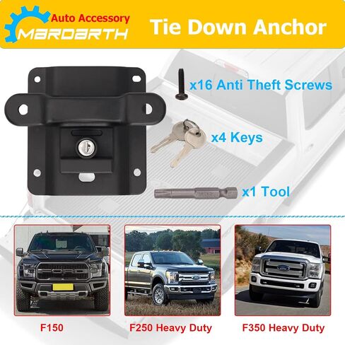 سرير مرساة مرساة من Mardarth متوافق مع 2015-2021 F150 F250 F350 ربط صندوقي مع دعامات ربط للأسفل in Saudi Arabia