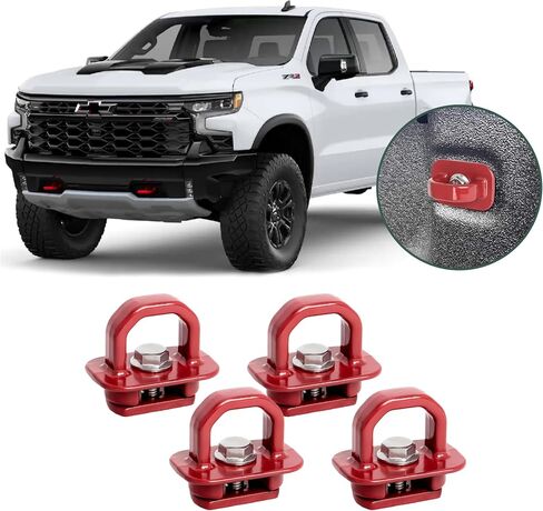 مرساة حائط جانبية من الألومنيوم من Phamyor تناسب 2007-2023 Chevy Silverado/GMC Sierra، 2015-2023 Chevy Colorado/GMC Canyon، خطافات شحن لسرير الشاحنة، DZ97903، أسود، 9 قطع in Kuwait