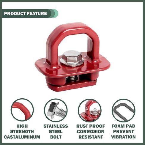 مرساة حائط جانبية من الألومنيوم من Phamyor تناسب 2007-2023 Chevy Silverado/GMC Sierra، 2015-2023 Chevy Colorado/GMC Canyon، خطافات شحن لسرير الشاحنة، DZ97903، أسود، 9 قطع in Kuwait
