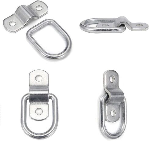 hyfix 10 حزمه d حلقات مرساة 1/4 "مقطورة البضائع التعادل أسفل مرساة الدائري للشاحنات الكلمة rv المعسكرات عربات atv سيارات الدفع الرباعي قوارب الدراجات النارية الخ المركبات، مع مسامير in Saudi Arabia