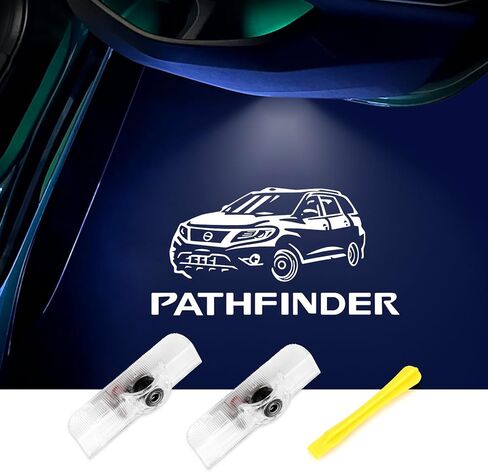 مصابيح باب LED لا تبهت من فيركوي بشعار العلامة التجارية اكسسوارات مصابيح ترحيبية متوافقة مع نيسان باثفايندر 2013-2016 - قطعتين in Kuwait