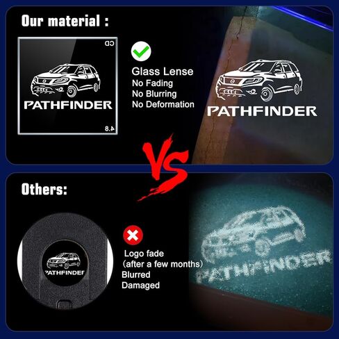 مصابيح باب LED لا تبهت من فيركوي بشعار العلامة التجارية اكسسوارات مصابيح ترحيبية متوافقة مع نيسان باثفايندر 2013-2016 - قطعتين in Kuwait