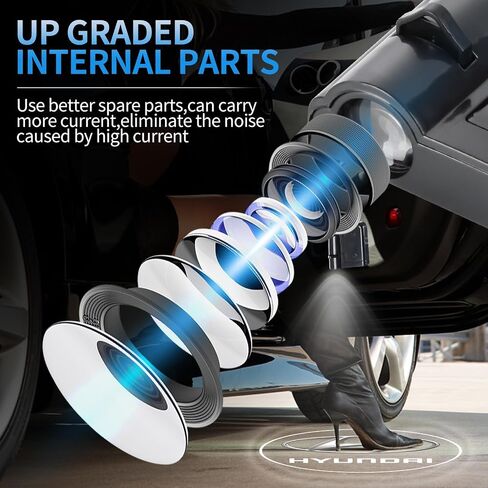 4 PCS Car Door Light Logo, Car Door Led Welcome Light HD Ghost Shadow Light,Led Lights for Car Accessories, Welcome Logo Lights Accessories Compatible with H-yun-dai All Series in Saudi Arabia