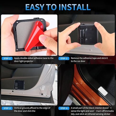 4 PCS Car Door Light Logo, Car Door Led Welcome Light HD Ghost Shadow Light,Led Lights for Car Accessories, Welcome Logo Lights Accessories Compatible with H-yun-dai All Series in Saudi Arabia