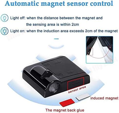 2PCS Car Door Lights Logo Projector for KC,Courtesy Ghost Shadow Welcome Door Lamp Fit All Cars in Kuwait