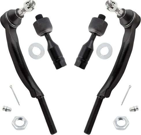 WEDOAUTO 4Pcs Front Outer + Inner Tie Rods End Links Fit For Buick Rainier, For Chevrolet SSR/Trailblazer/EXT, For GMC Envoy/XL/XUV, For Isuzu Ascender, For Saab 9-7X Replace# ES3675 ES3676 EV80965 in Saudi Arabia