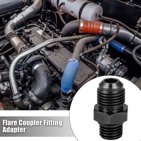 X AUTOHAUX أسود 6AN ذكر إلى M18 x 1.5 مم ذكر متري خيط تركيب محول مضيئة الاتحاد المقرنة خط زيت الوقود خرطوم نهاية سبائك الألومنيوم المناسب محول للسيارة in Saudi Arabia