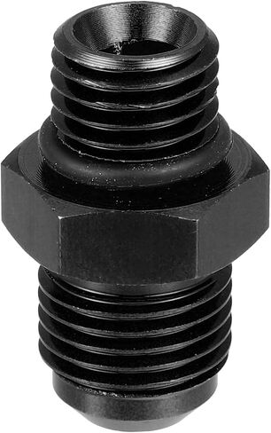 X AUTOHAUX أسود 6AN ذكر إلى M18 x 1.5 مم ذكر متري خيط تركيب محول مضيئة الاتحاد المقرنة خط زيت الوقود خرطوم نهاية سبائك الألومنيوم المناسب محول للسيارة in Saudi Arabia