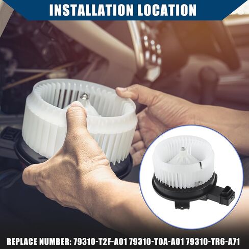 Hihaha No.79310-T0A-A01 / Blower Motor Assembly for Honda Accord 2013-2017 for Honda CR-V 2012-2016 / HVAC Heater Blower Motor Fan / Durable / Plastic / 1 Pc / Black in Saudi Arabia