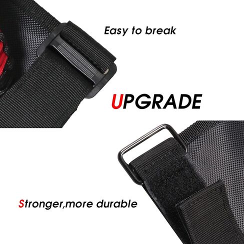 sukemichi 4X Roll Bar Paracord Grab Handles مقابض قبضة لسيارة Jeep Wrangler JK TJ JL CJ YJ 1987-2023 JT UTV ATV - مشبك معدني مطور، أحمر in Kuwait