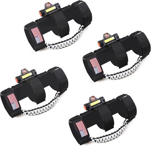 sukemichi 4X Roll Bar Paracord Grab Handles مقابض قبضة لسيارة Jeep Wrangler JK TJ JL CJ YJ 1987-2023 JT UTV ATV - مشبك معدني مطور، أحمر in Kuwait