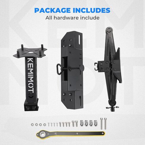 KEMIMOTO Spare Tire Mount UTV Spare Tire Carrier Compatible with Polaris Ranger 500 1000 XP General 1000 26-33 Inch Spare Tire Carrier Rack in Saudi Arabia