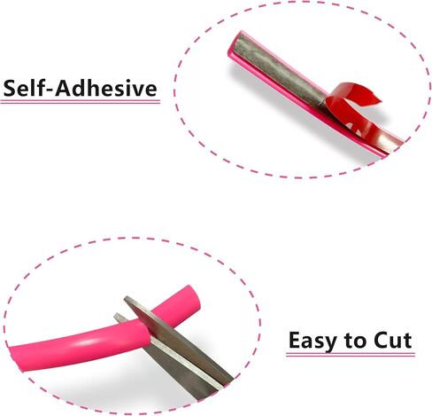 Hot Pink Car Exterior and Interior Molding Trim Universal Dashboard Bumper Window Door Body Side Decorative DIY Flexible Strip (Width: 1/2inch (12mm), 8FT) in Saudi Arabia