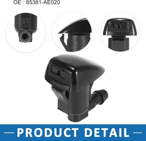A ABSOPRO Windshield Washer Nozzle Kit 85381-AE020 150cm Washer Hose and Adapter Wiper Wash Spray Jet for Toyota Corolla 2004-2010 Plastic (Set of 6) in Saudi Arabia