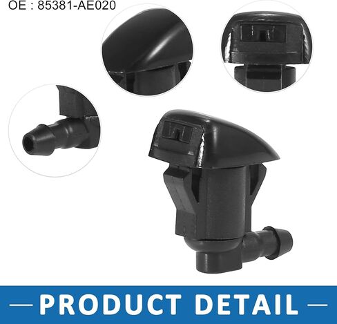 A ABSOPRO Windshield Washer Nozzle Kit 85381-AE020 250cm Washer Hose and Adapter Wiper Wash Spray Jet for Toyota Corolla 2004-2010 Plastic (Set of 6) in Saudi Arabia