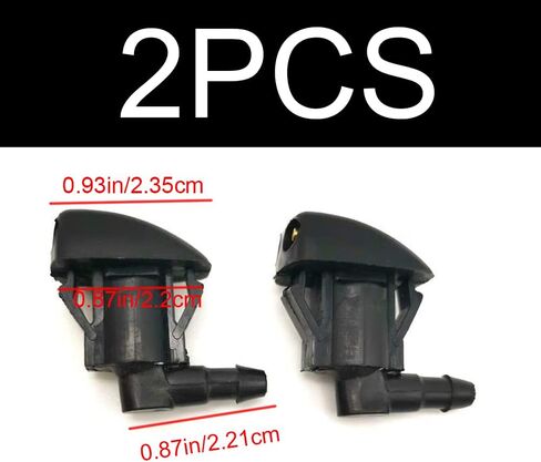 فوهات غسيل الزجاج الامامي للسيارة من يوان يوتونج، مجموعة فوهات رش بديلة لممسحة الزجاج الامامي للسيارة مناسبة لسيارة تويوتا ودودج وجيب (قطعتان) in Kuwait