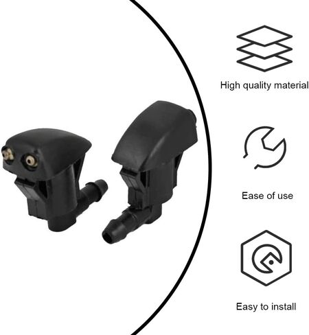 فوهات غسيل الزجاج الامامي للسيارة من يوان يوتونج، مجموعة فوهات رش بديلة لممسحة الزجاج الامامي للسيارة مناسبة لسيارة تويوتا ودودج وجيب (قطعتان) in Kuwait