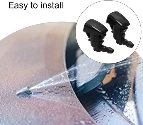 فوهات غسيل الزجاج الامامي للسيارة من يوان يوتونج، مجموعة فوهات رش بديلة لممسحة الزجاج الامامي للسيارة مناسبة لسيارة تويوتا ودودج وجيب (قطعتان) in Kuwait