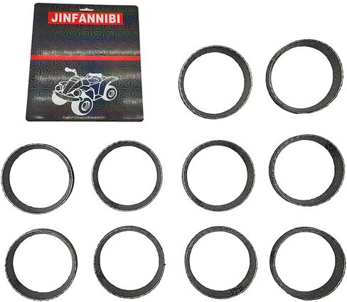 JINFANNIBI 10 PCS Tapered Exhaust Port Gaskets Compatible for Harley-Davidson Big Twin Softail Touring 1984-present Dyna in Kuwait