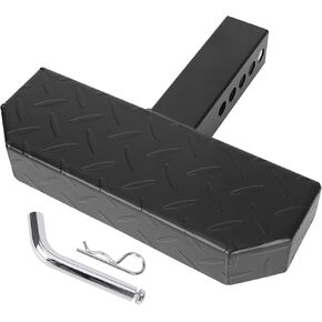 ANDO RACING Universal Hitch Step مضاد للانزلاق والصدأ، واقي ممتص الصدمات لمعظم سيارات الدفع الرباعي والشاحنات مع دبوس يناسب أجهزة الاستقبال مقاس 2 بوصة in Kuwait