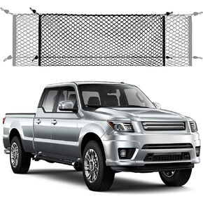 Envelope Style Cargo Net Truck Bed Storage Organizer Trunk Netting Compatible with Chevrole Pickup Chevy Silverado Colorado WT LS LT LTZ & GMC Sierra New 2023 2022-2013 Automotive Car Rear Nettng