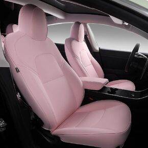 Xipoo Seat Cover Compatible with Tesla Model 3 Car Seat Cover PU Cover Car Seat Protector Replacement for 2017 2018 2019 2020 2021 2022 2023 Tesla Model 3 Accessories (Black+White-PU, 11 Pcs) in Saudi Arabia